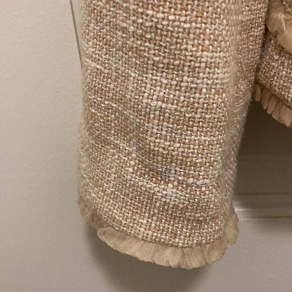 Les Copains Blue Ladies Tan Tweed Chanel Style Jacket. Made in Italy. - Picture 5 of 9